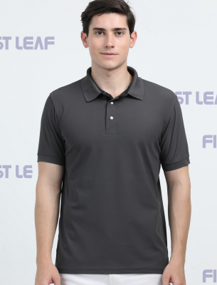 First Leaf - Ash Grey Gents Collar T-Shirt