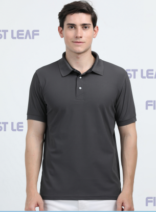 First Leaf - Ash Grey Gents Collar T-Shirt
