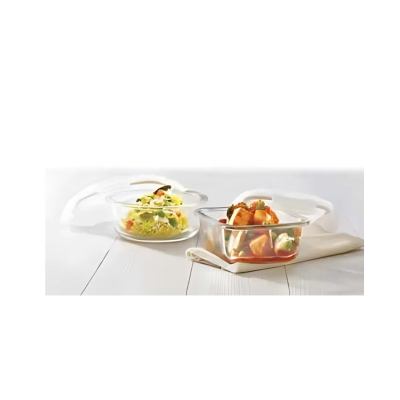 Borosil - Set Of 2 Klip - N- Store (Square + Round)