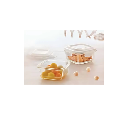 Borosil - Set Of 2 Microwavable Klip - N - Store Square