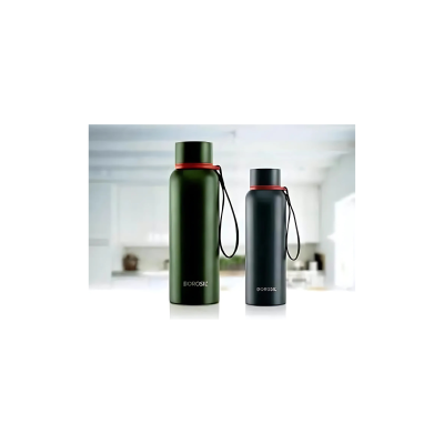 Borosil - Trek Green & Black Stainless Steel Bottle